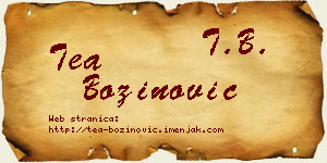 Tea Božinović vizit kartica